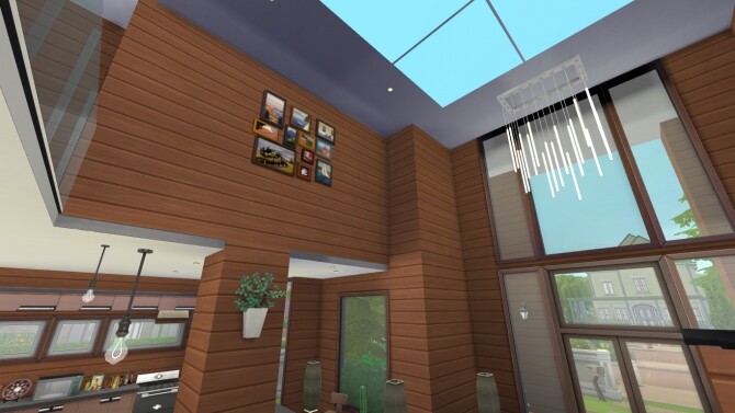 Sims 4 Wooden Modern House by xperimental.sim at Mod The Sims