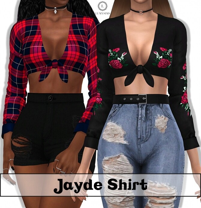 Sims 4 Jayde Shirt at Lumy Sims