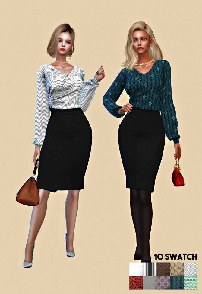 Sims 4 Office look outfit at L.Sim