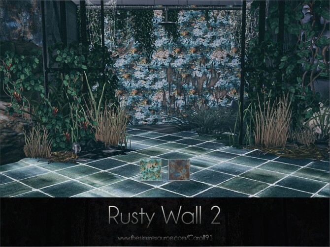 Sims 4 Rusty Wall 2 by Caroll91 at TSR