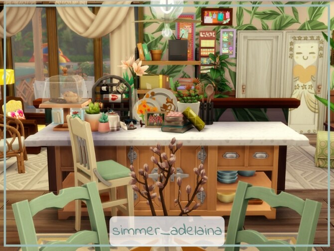 Sims 4 Bohoo Beachy home by simmer adelaina at TSR