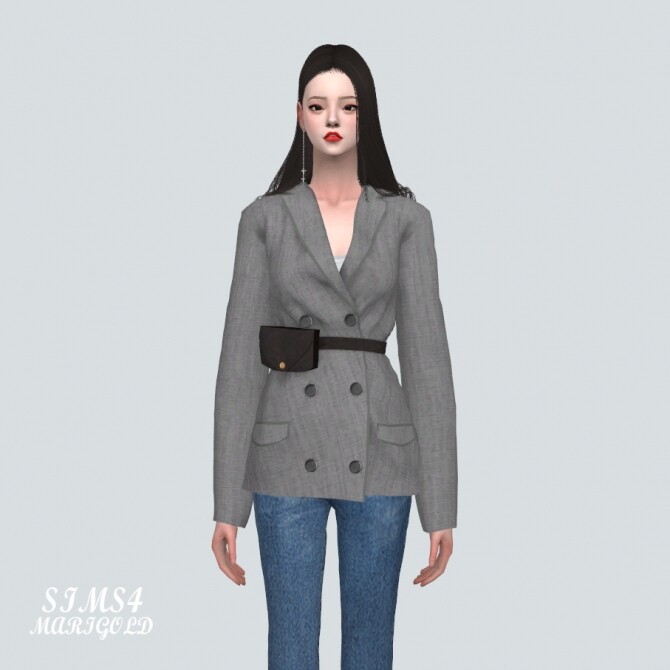 Sims 4 Jacket With Bag Belt at Marigold