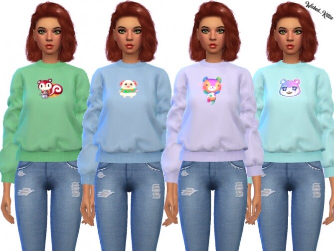 Sims 4 Isabelle Sweatshirt by Wickedkittie at TSR