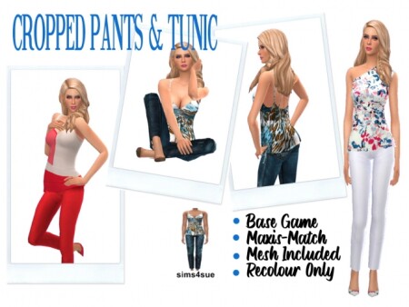 CROPPED PANTS & TUNIC at Sims4Sue