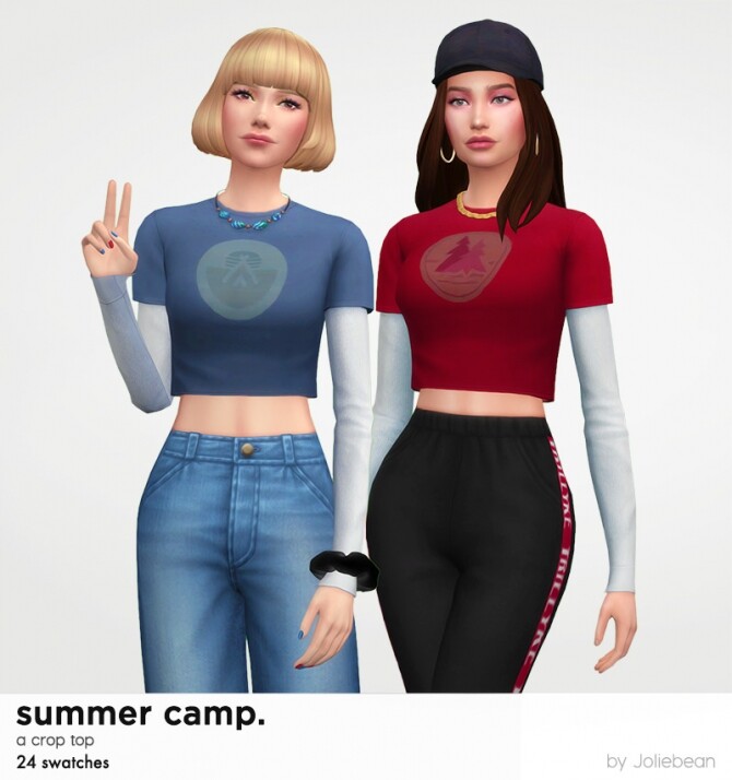 Sims 4 Summer Camp crop top at Joliebean