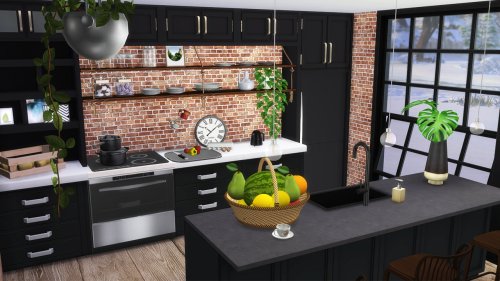 Sims 4 Industrial kitchen at Celinaccsims