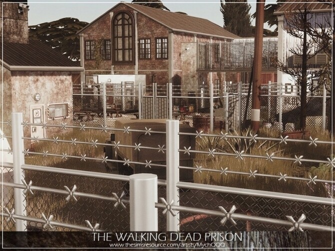 Sims 4 The Walking Dead Prison by MychQQQ at TSR