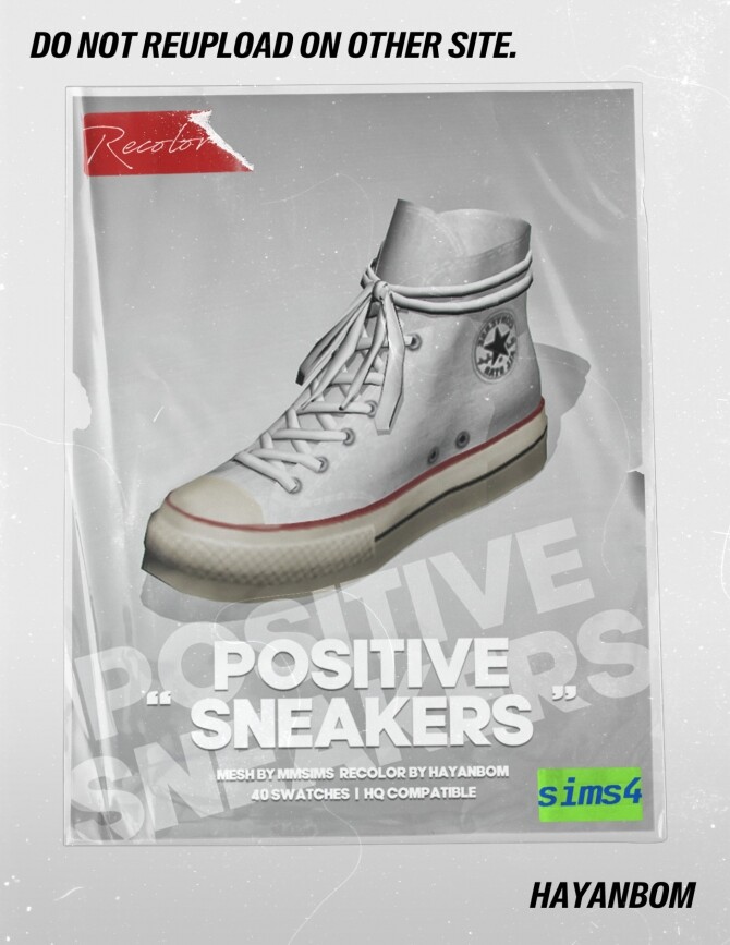 Sims 4 POSITIVE SNEAKERS at Hayanbom