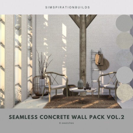 Seamless Concrete Wall Pack Vol.2 at Simspiration Builds