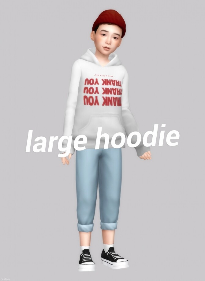 Sims 4 Large hoodie for kids at Casteru
