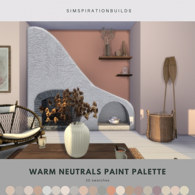 Warm Neutrals Paint Palette at Simspiration Builds » Sims 4 Updates