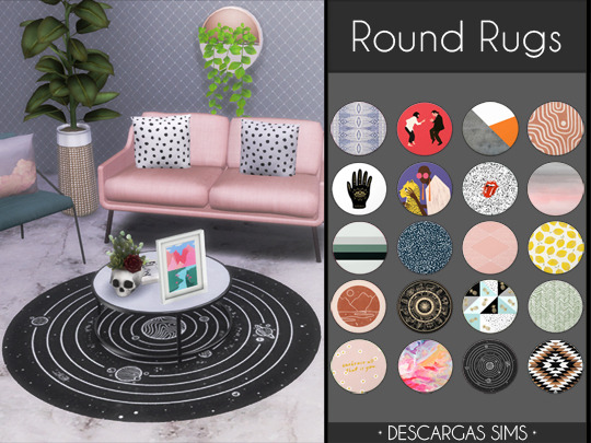 Sims 4 Round Rugs at Descargas Sims