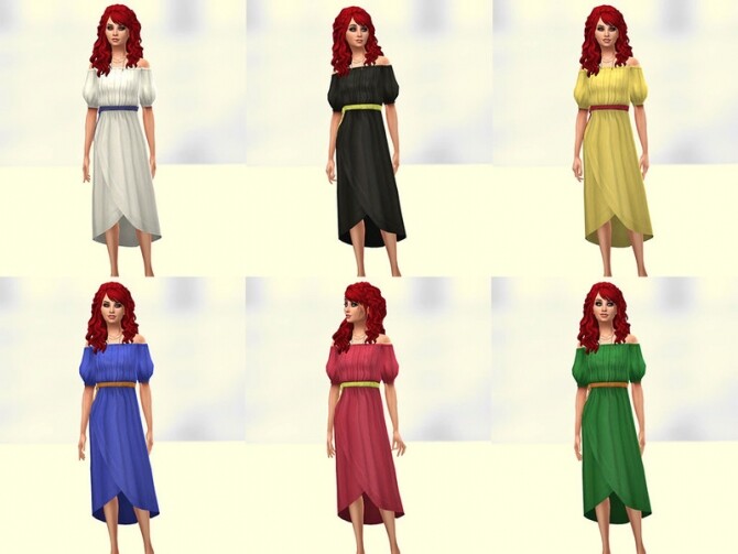 Sims 4 Bota dress 2 by Delise at TSR