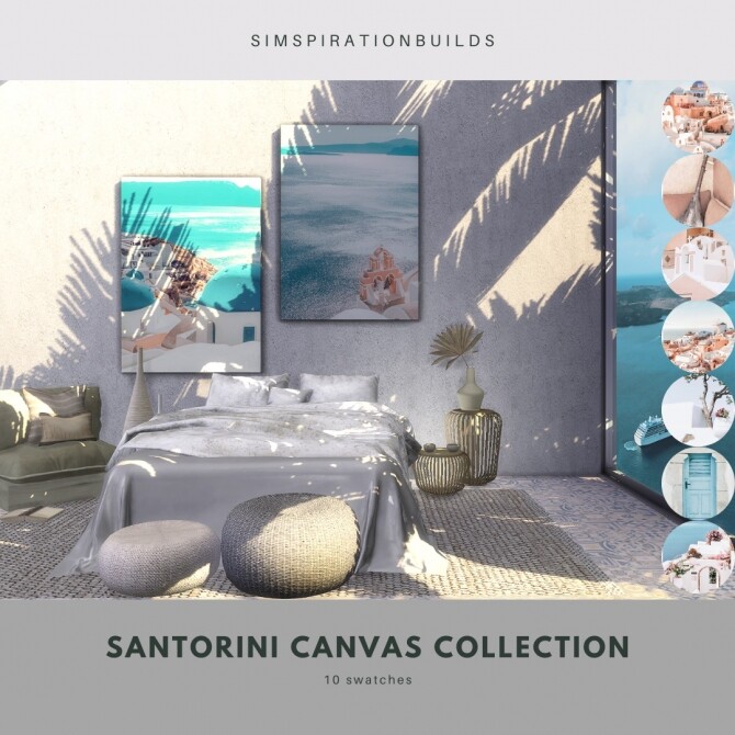 Sims 4 Santorini Canvas Collection at Simspiration Builds