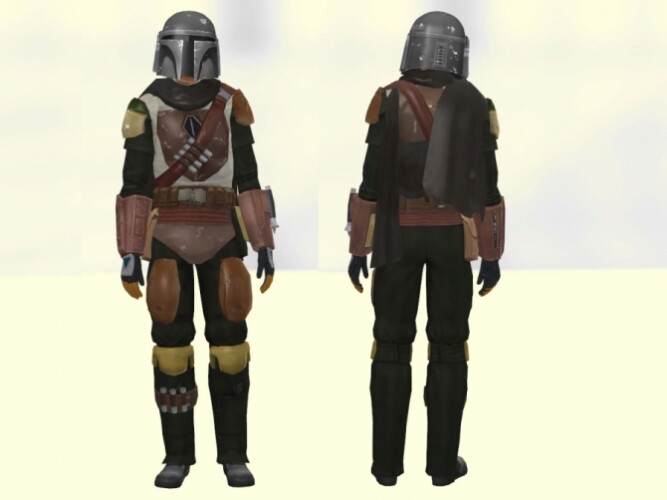 The Mandalorian outfit + helmet by Delise at Sims Artists » Sims 4 Updates