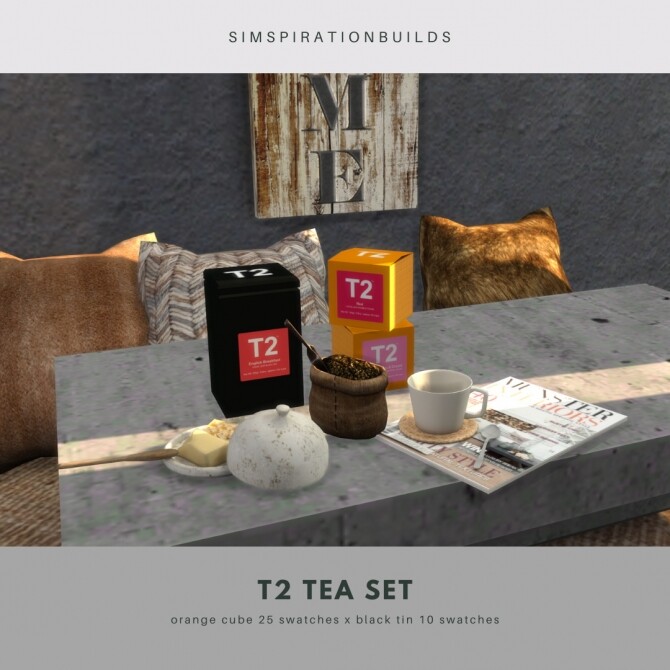 Sims 4 T2 Tea Set at Simspiration Builds