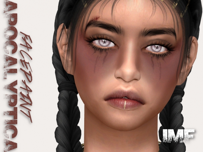 IMF Apocalyptica Facepaint N.03 by IzzieMcFire at TSR » Sims 4 Updates