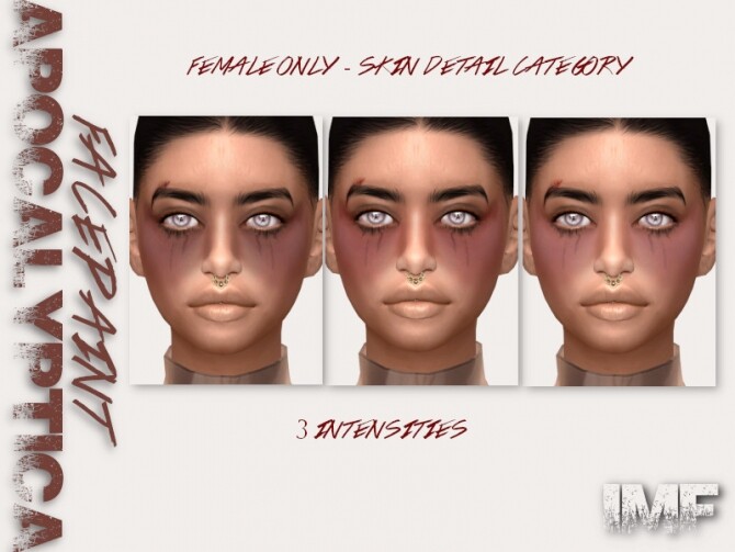 Sims 4 IMF Apocalyptica Facepaint N.03 by IzzieMcFire at TSR