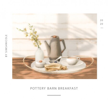 Pottery Barn Breakfast small set at Sims4Nicole