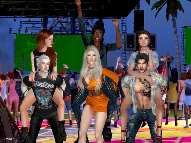 Sims 4 Coachella Pose Pack by Beto ae0 at TSR
