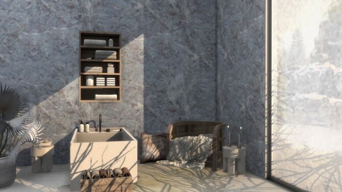 Sims 4 Marble Wall Set at Simspiration Builds
