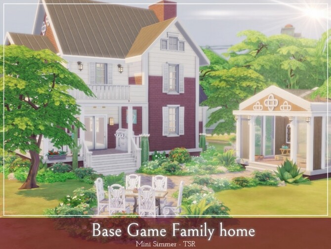 Sims 4 Base Game Family home by Mini Simmer at TSR