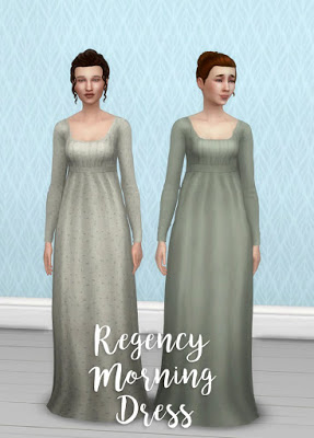 Sims 4 Regency Morning Dress at Historical Sims Life