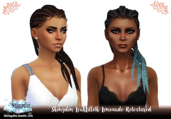 Sims 4 LeahLillith Lemonade Hair Retexture Ombre Naturals + Unnaturals at Shimydim Sims