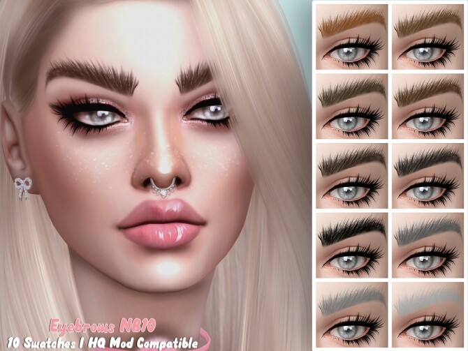 Sims 4 Eyebrows NB10 at MSQ Sims