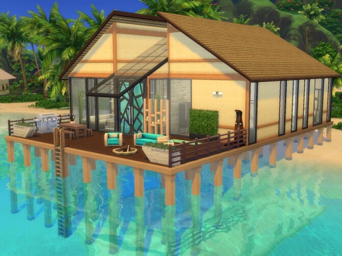Sims 4 Simple Beach House by pagicence at TSR