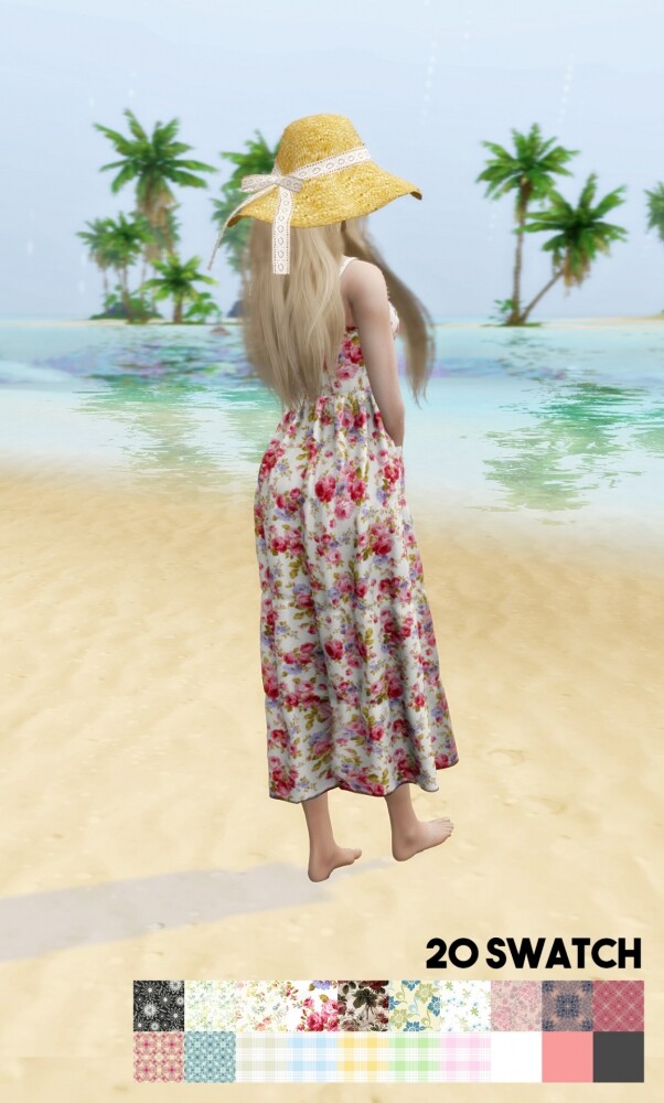 Sims 4 Summer long dress at L.Sim