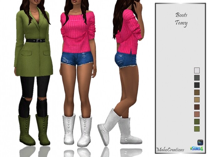 Sims 4 Boots Teavy by MahoCreations at TSR