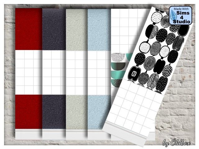 Sims 4 Walls for kitchen or bathroom by Oldbox at All 4 Sims
