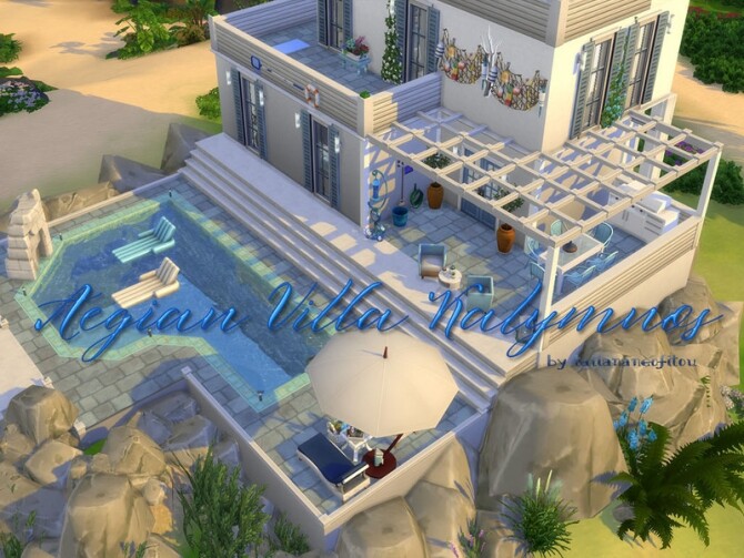 Sims 4 Aegian Villa Kalymnos by Tatiananeofitou at TSR