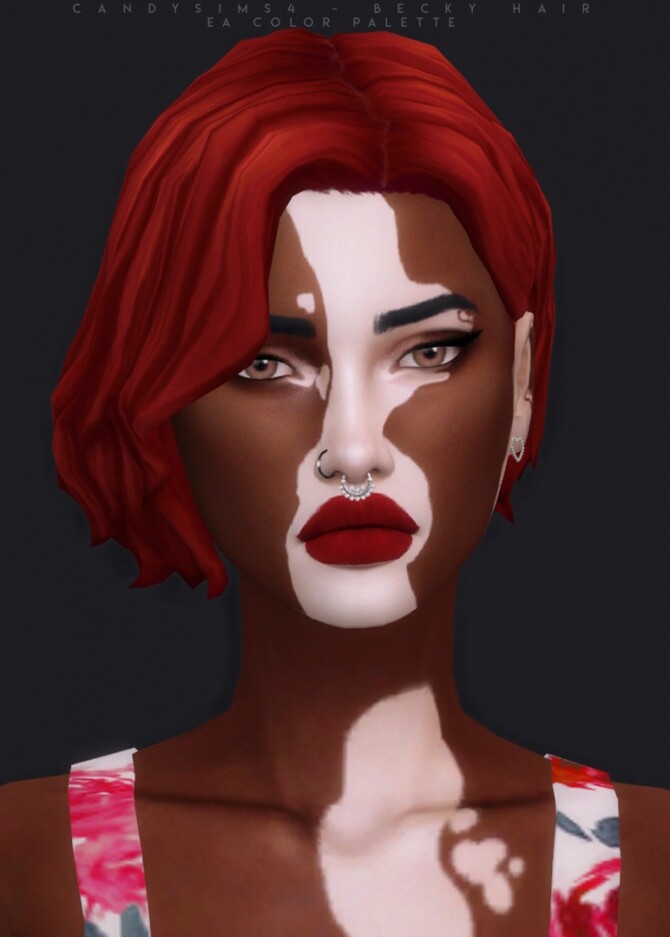 BECKY simple short wavy bob with ombré colors at Candy Sims 4. Sims 4 BECKY...