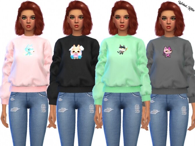 Sims 4 Isabelle Sweatshirt by Wickedkittie at TSR