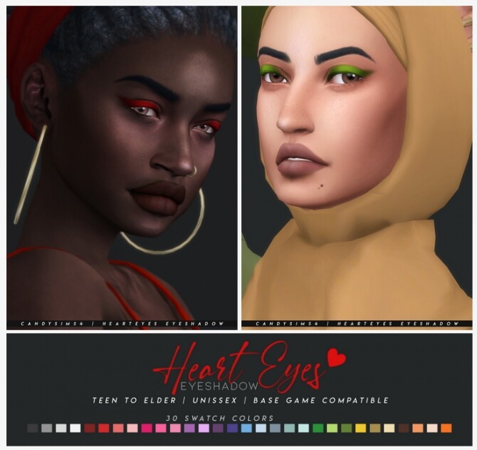 Sims 4 HEART EYES EYESHADOW at Candy Sims 4