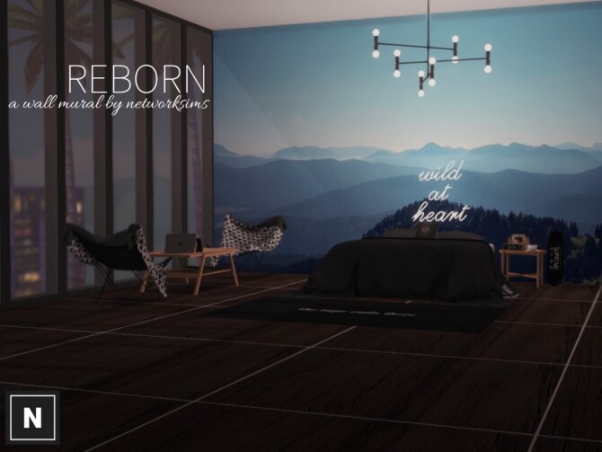 Sims 4 Reborn wall mural by networksims at TSR