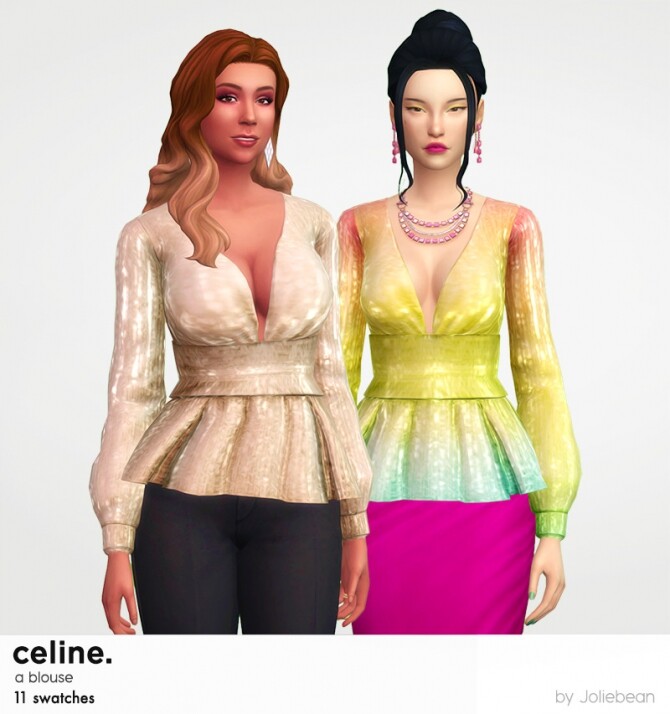 Sims 4 Celine blouse at Joliebean