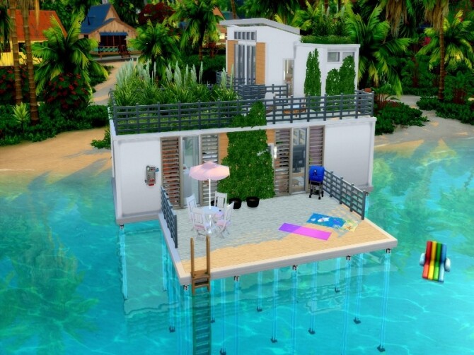 Sims 4 Oceanic Bungalow by GenkaiHaretsu at TSR