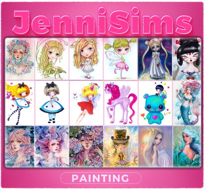 Sims 4 COLLECTION PAINTING Blossom in may at Jenni Sims