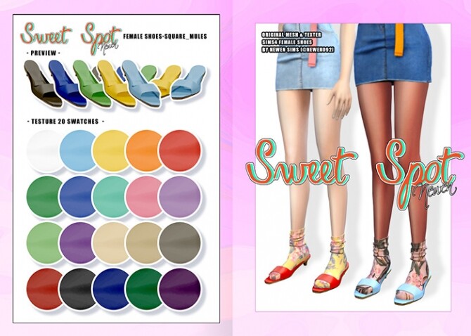 Sims 4 Sweet Spot Bloafer & Mules at NEWEN