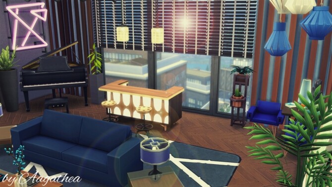 Sims 4 Men’s Apartment in Hakim House Apartments at Agathea k