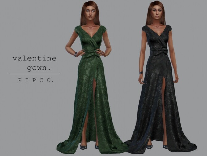 Sims 4 Valentine gown by Pipco at TSR