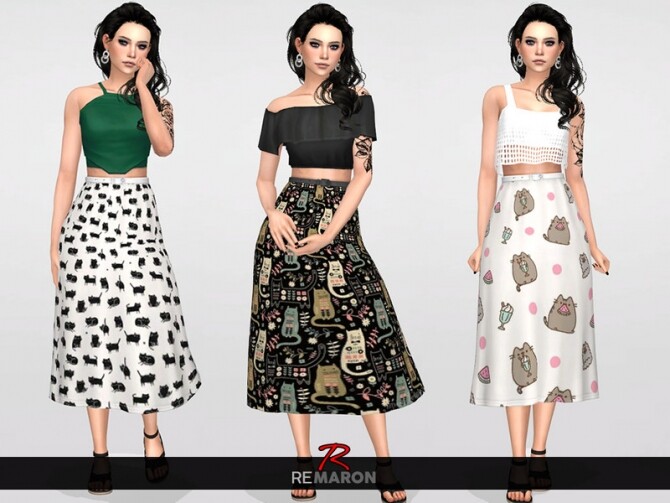 Sims 4 Cat Lover Skirt for Women by remaron at TSR
