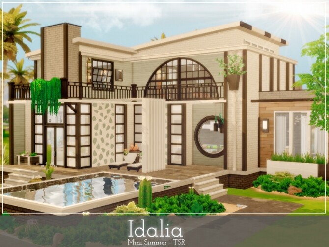 Sims 4 Idalia house by Mini Simmer at TSR