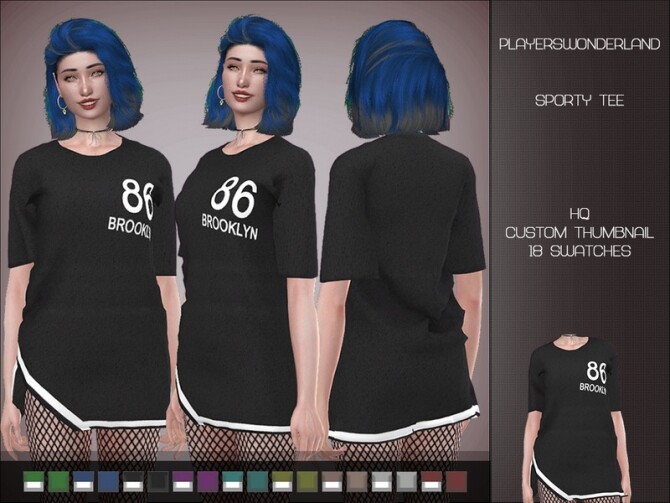 Sims 4 Sporty Tee by PlayersWonderland at TSR
