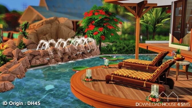 Sims 4 Single Beach House by Samuel at DH4S