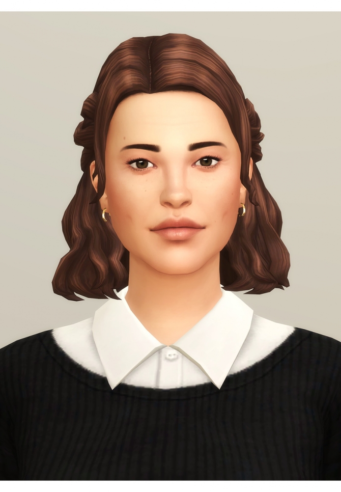 Half-up Braid Hair Edit at Rusty Nail » Sims 4 Updates