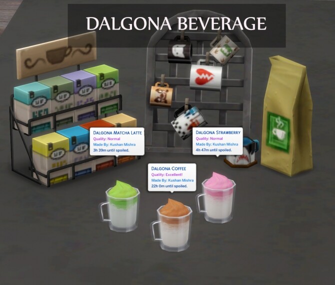 Sims 4 DALGONA CUSTOM DRINK at Icemunmun